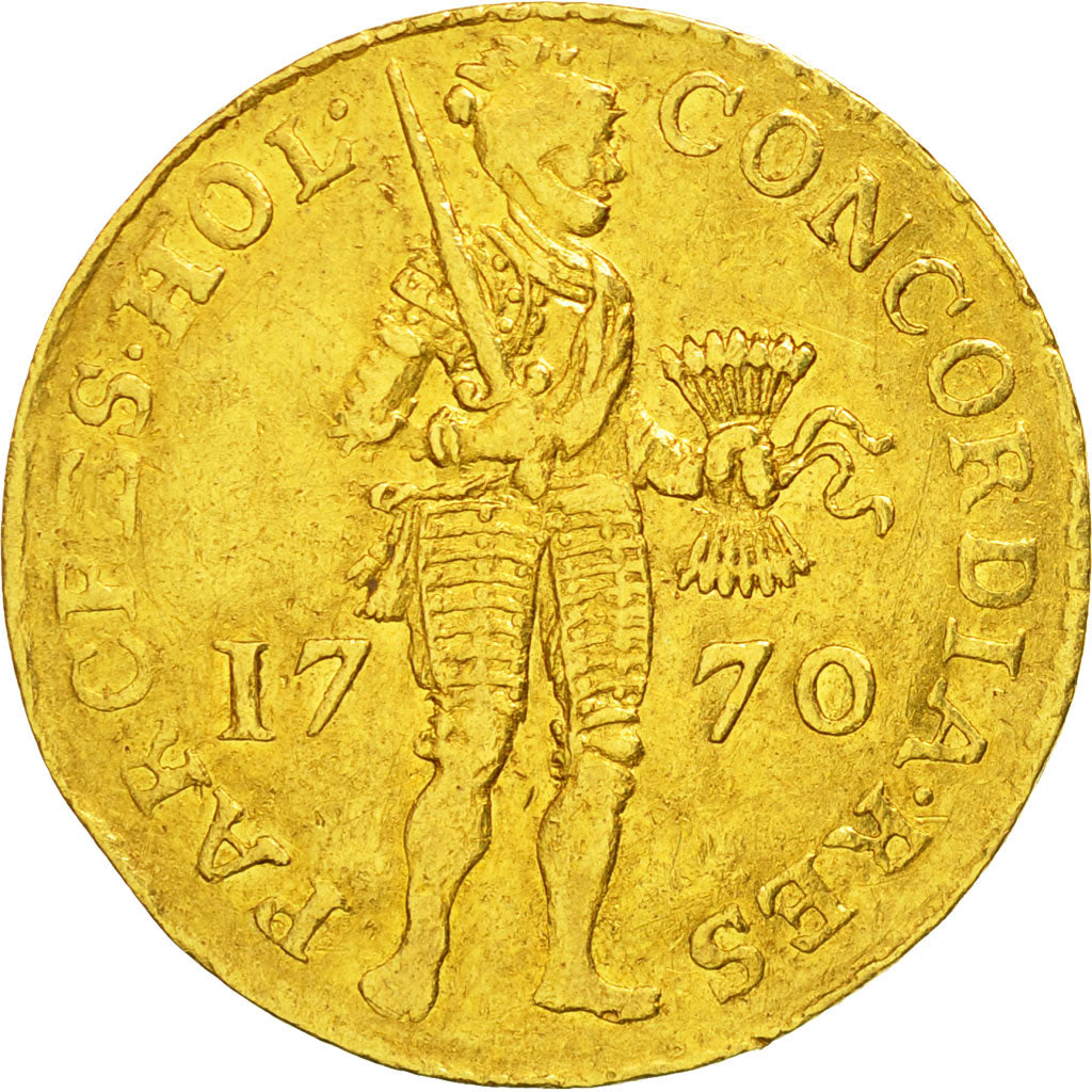 Moneda, Países Bajos, HOLLAND, Ducat, 1770, MBC, Oro, KM:12.3