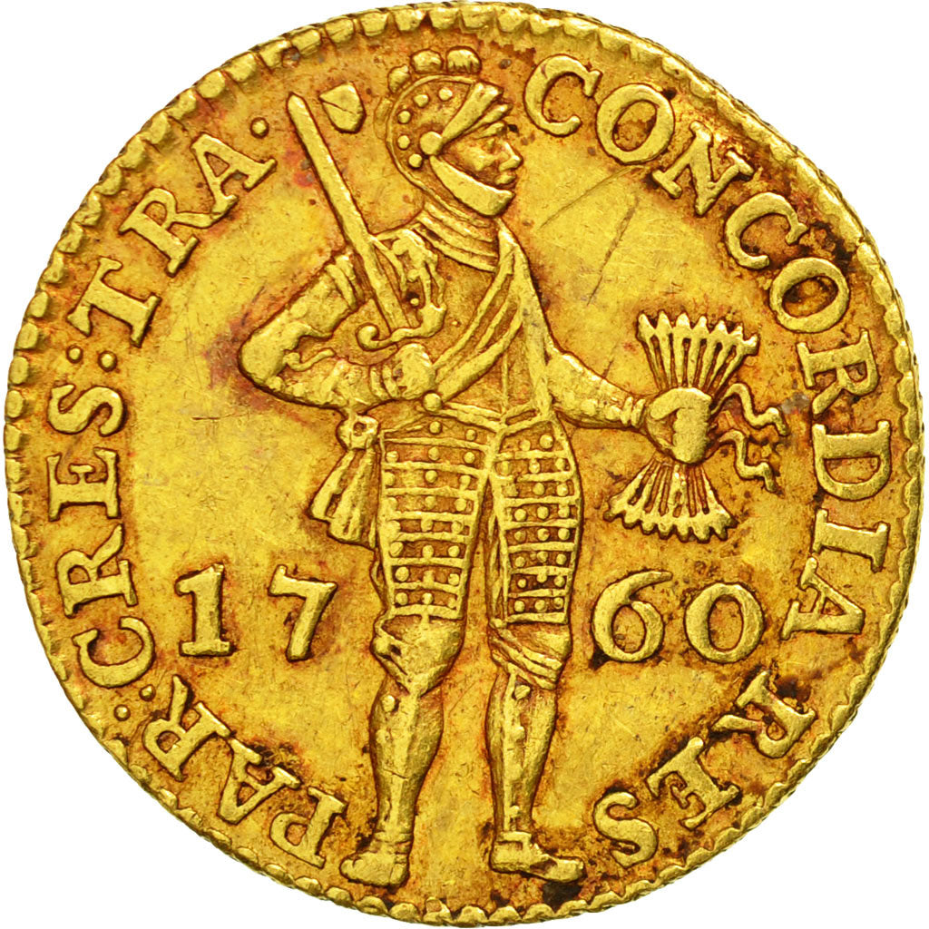 Coin, Netherlands, UTRECHT, Ducat, 1760, EF(40-45), Gold, KM:7.4