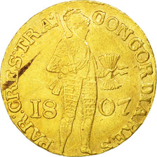 Coin, Netherlands, Louis Napoleon, Ducat, 1807, St. Petersburg, AU(55-58),KM26.3