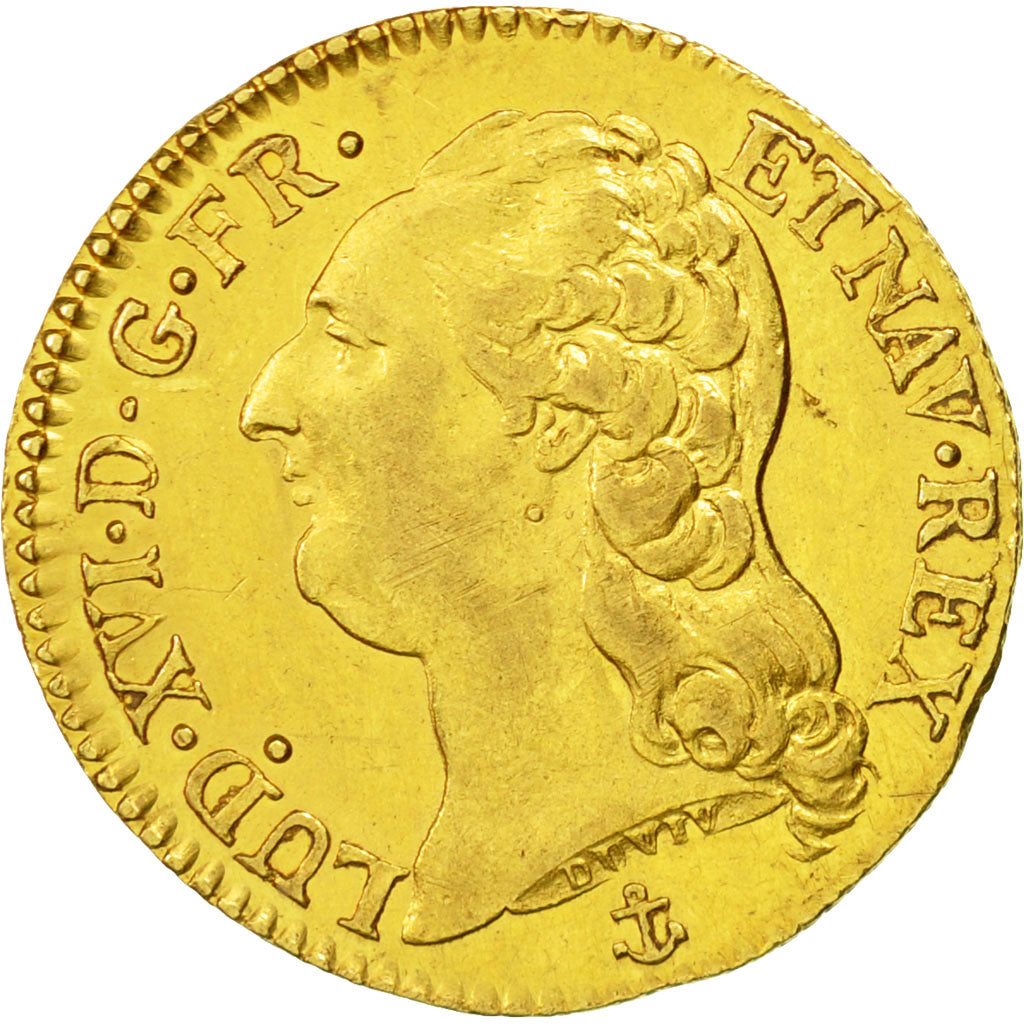 Munten, Frankrijk, Louis XVI, Louis d'or à la tête nue,1787,La Rochelle,KM 591.6
