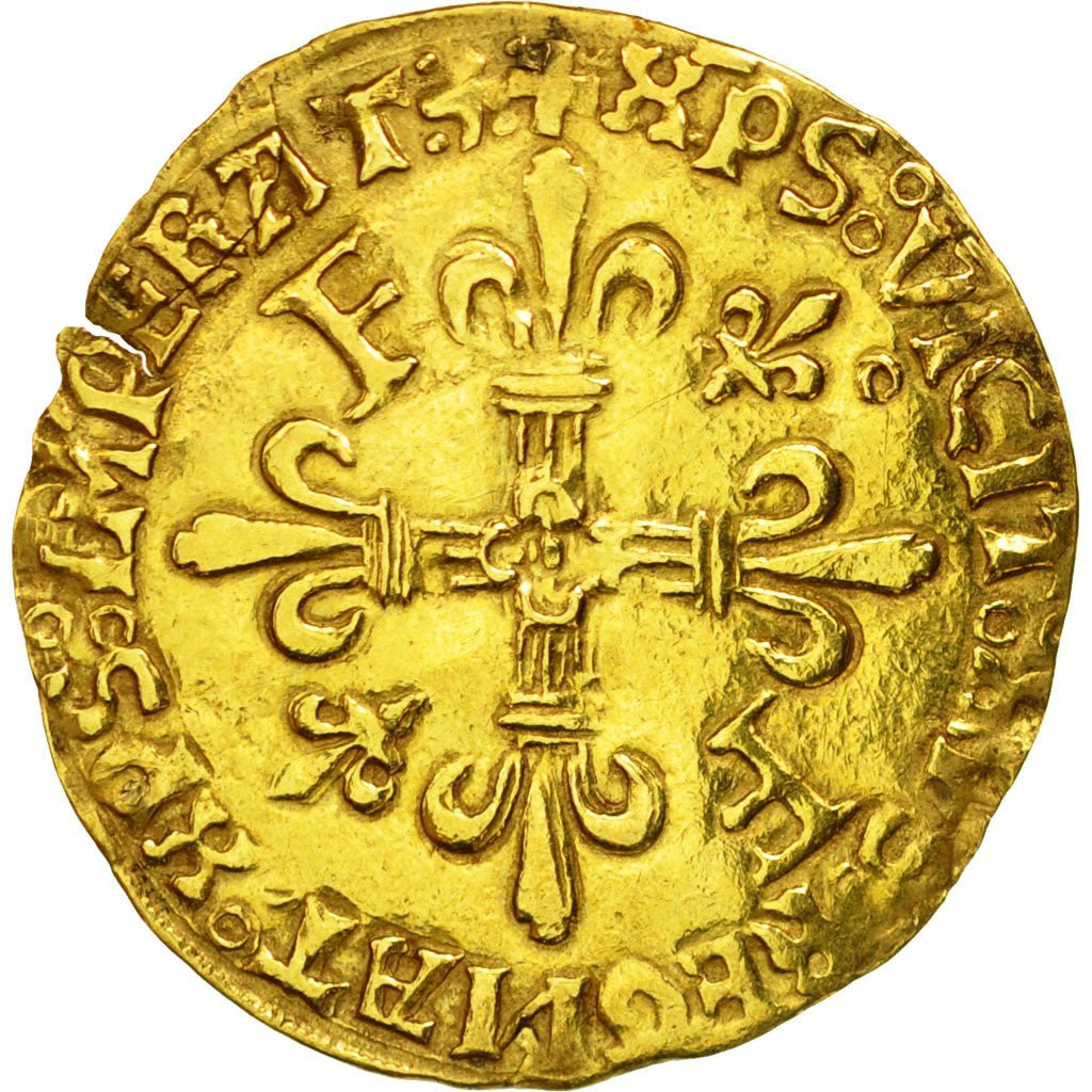 Moneta, Francia, François Ier, Ecu d'or, Toulouse, MB+, Oro, Duplessy:775