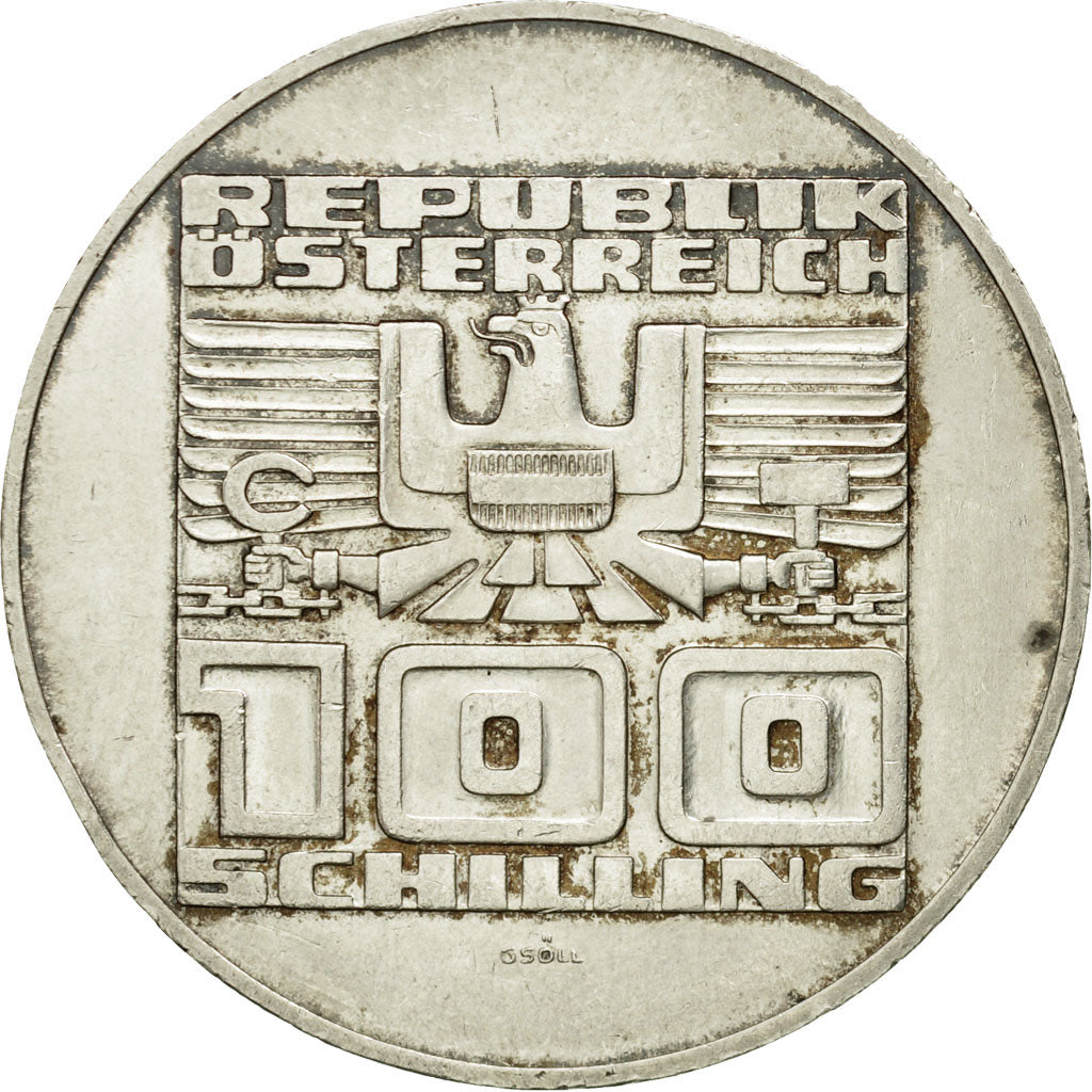 Coin, Austria, 100 Schilling, 1977, AU(50-53), Silver, KM:2935
