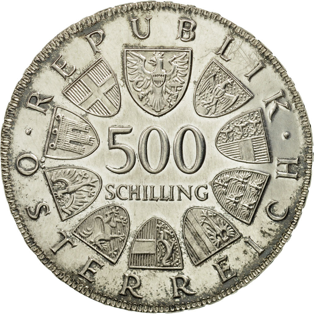 Coin, Austria, 500 Schilling, 1980, EF(40-45), Silver, KM:2947