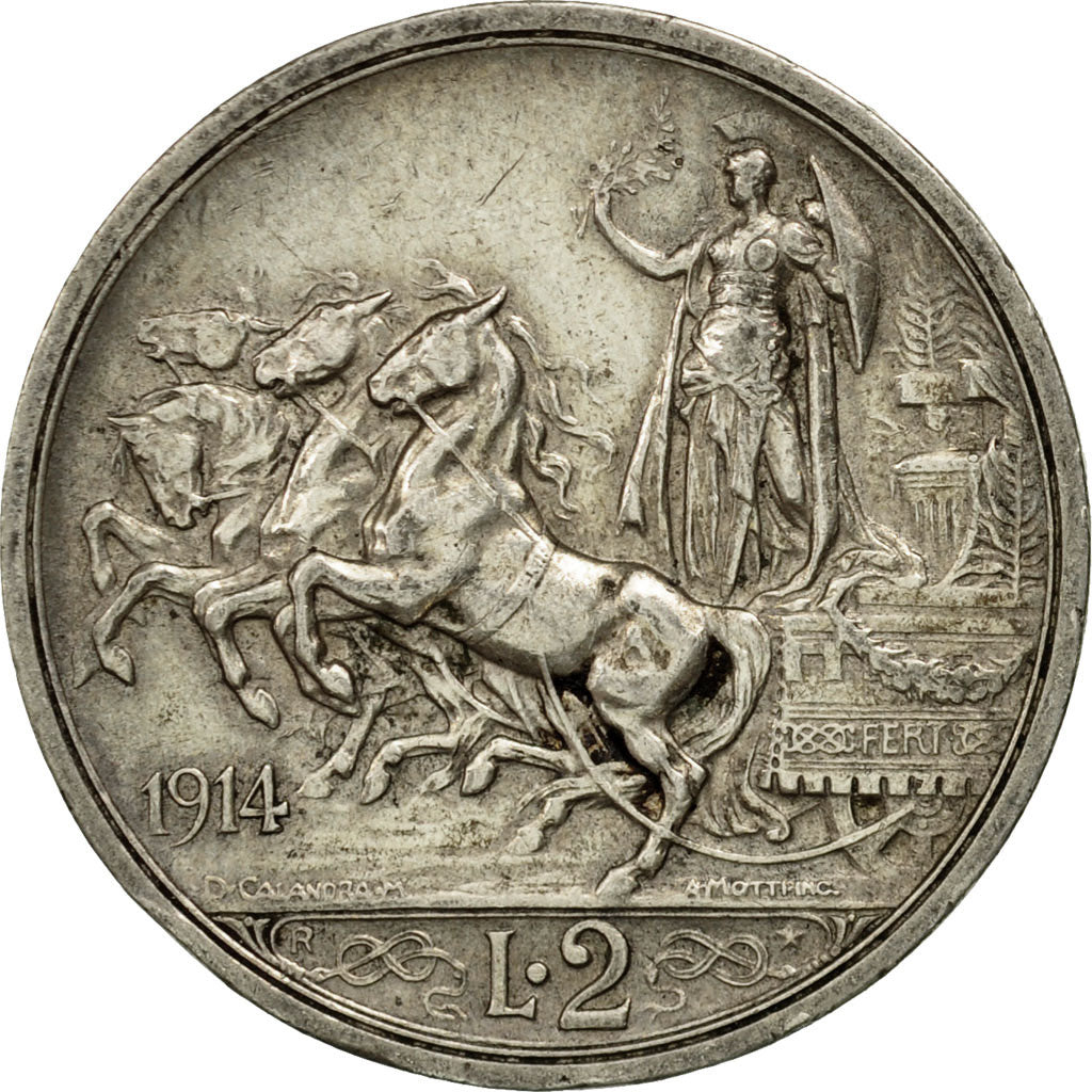 Monnaie, Italie, Vittorio Emanuele III, 2 Lire, 1914, Rome, TTB, Argent, KM:55