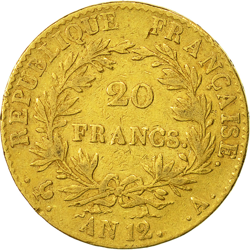 Munten, Frankrijk, Napoléon I, 20 Francs, 1804, Paris, FR, Goud, KM:651