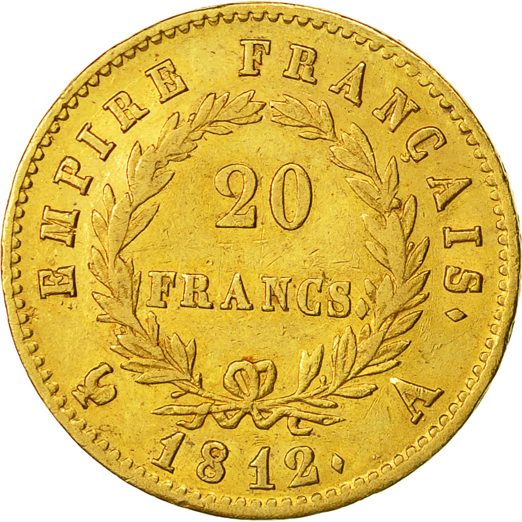 Coin, France, Napoléon I, 20 Francs, 1812, Paris, EF(40-45), Gold, KM:695.1