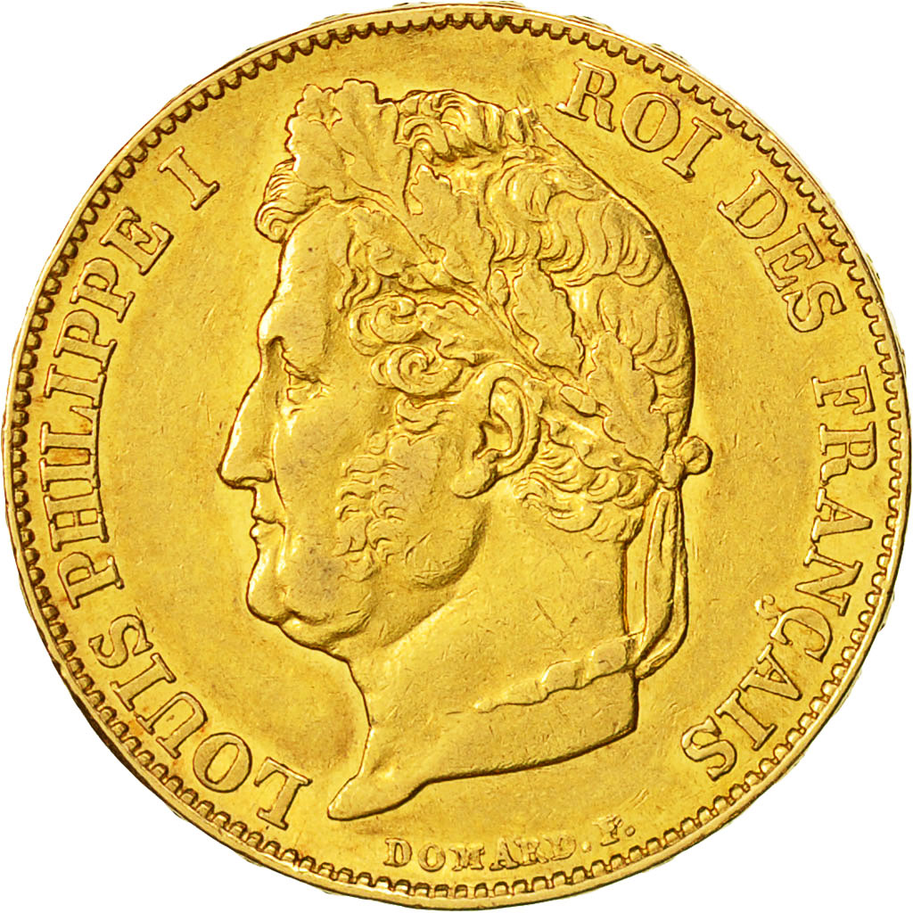 Moneda, Francia, Louis-Philippe, 20 Francs, 1848, Paris, MBC+, Oro, KM:750.1