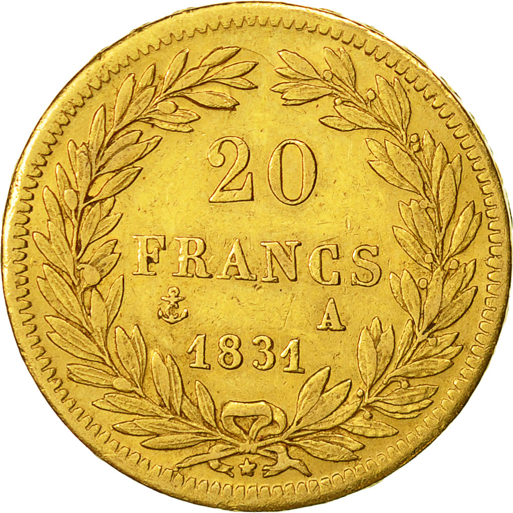 Monnaie, France, Louis-Philippe, 20 Francs, 1831, Paris, TTB, Or, Gadoury:1030a