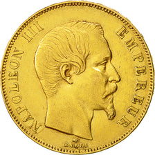 Coin, France, Napoleon III, 50 Francs, 1858, Paris, VF(30-35), KM 785.1