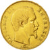 Moneta, Francia, Napoleon III, 50 Francs, 1858, Paris, MB+, Oro, KM 785.1