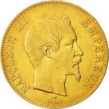 Coin, France, Napoleon III, 100 Francs, 1858, Paris, AU(50-53), KM 786.1