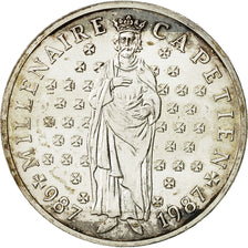 Coin, France, Hugues Capet, 10 Francs, 1987, AU(55-58), Silver, KM:961