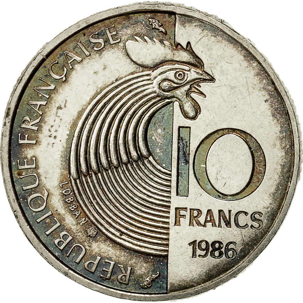 Coin, France, 10 Francs, 1986, AU(55-58), Silver, KM:958a, Gadoury:825