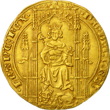 Coin, France, Philippe VI, Lion d'or, Undated (1338), AU(55-58),Gold,Duplessy250
