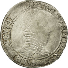 Monnaie, France, Henri III, Demi Franc, 1590, Saint-Lizier, La Ligue, TTB