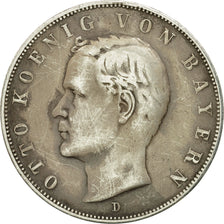 Coin, German States, BAVARIA, Otto, 3 Mark, 1913, Munich, VF(30-35), Silver