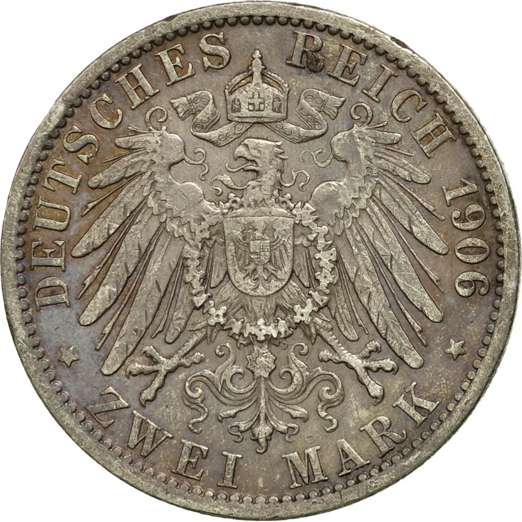 Coin, German States, PRUSSIA, Wilhelm II, 2 Mark, 1906, Berlin, EF(40-45)