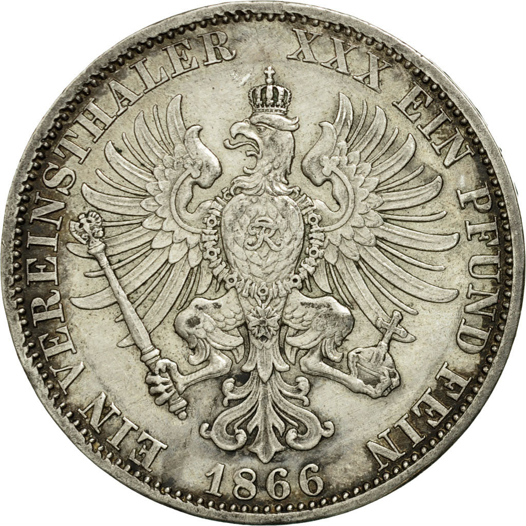 Coin, German States, PRUSSIA, Wilhelm I, Thaler, 1866, Berlin, EF(40-45)