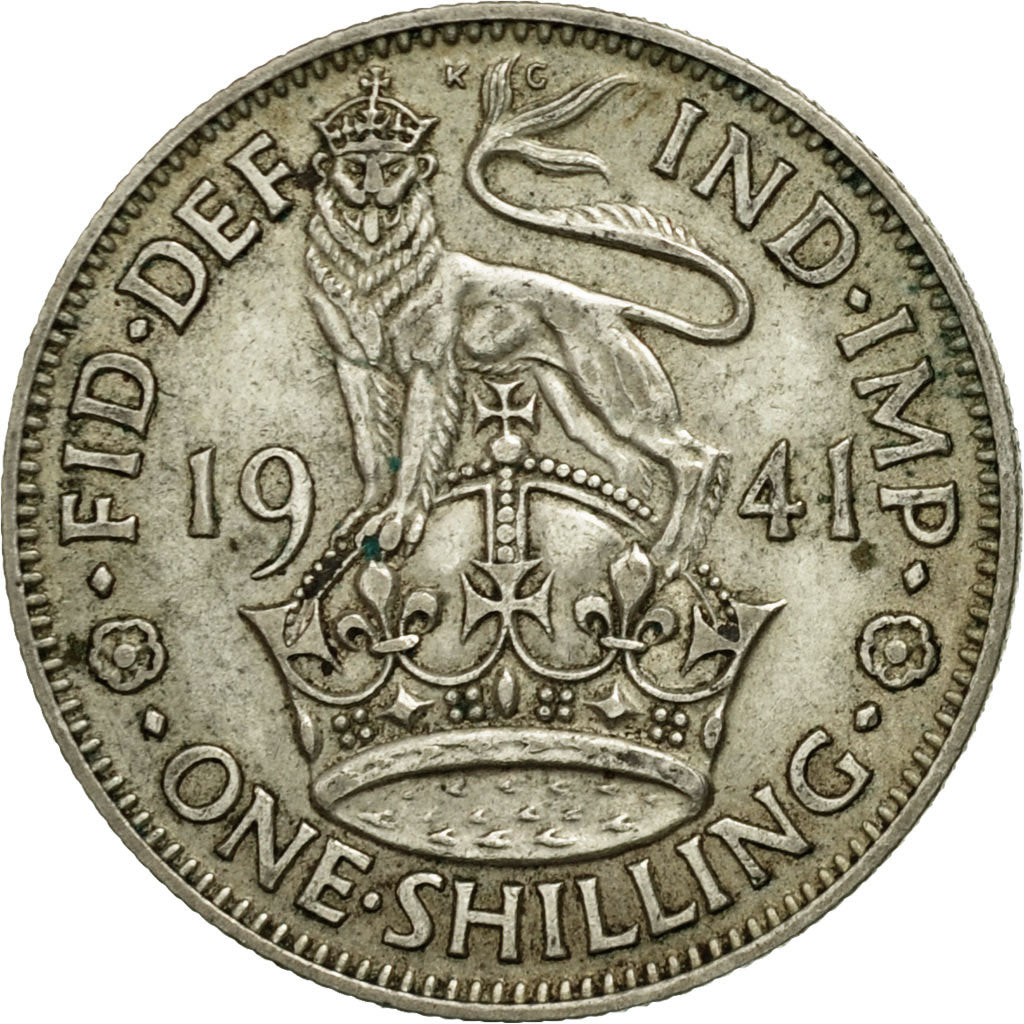 Coin, Great Britain, George VI, Shilling, 1941, AU(50-53), Silver, KM:853