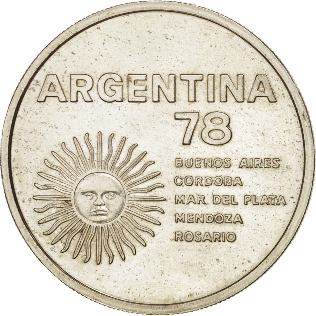 Argentina, 1000 Pesos, 1977, SPL, Argento, KM:78