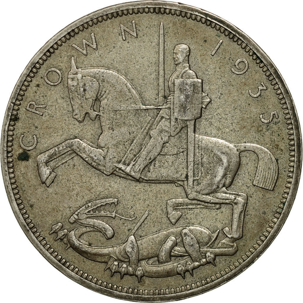 Coin, Great Britain, George V, Crown, 1935, EF(40-45), Silver, KM:842