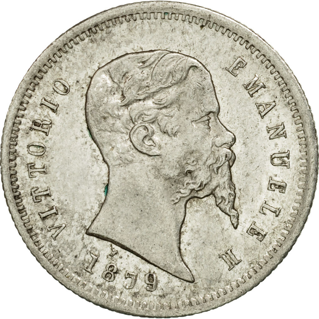 Münze, Italien Staaten, EMILIA, Vittorio Emanuele II, 50 Centesimi, 1859,Bologna