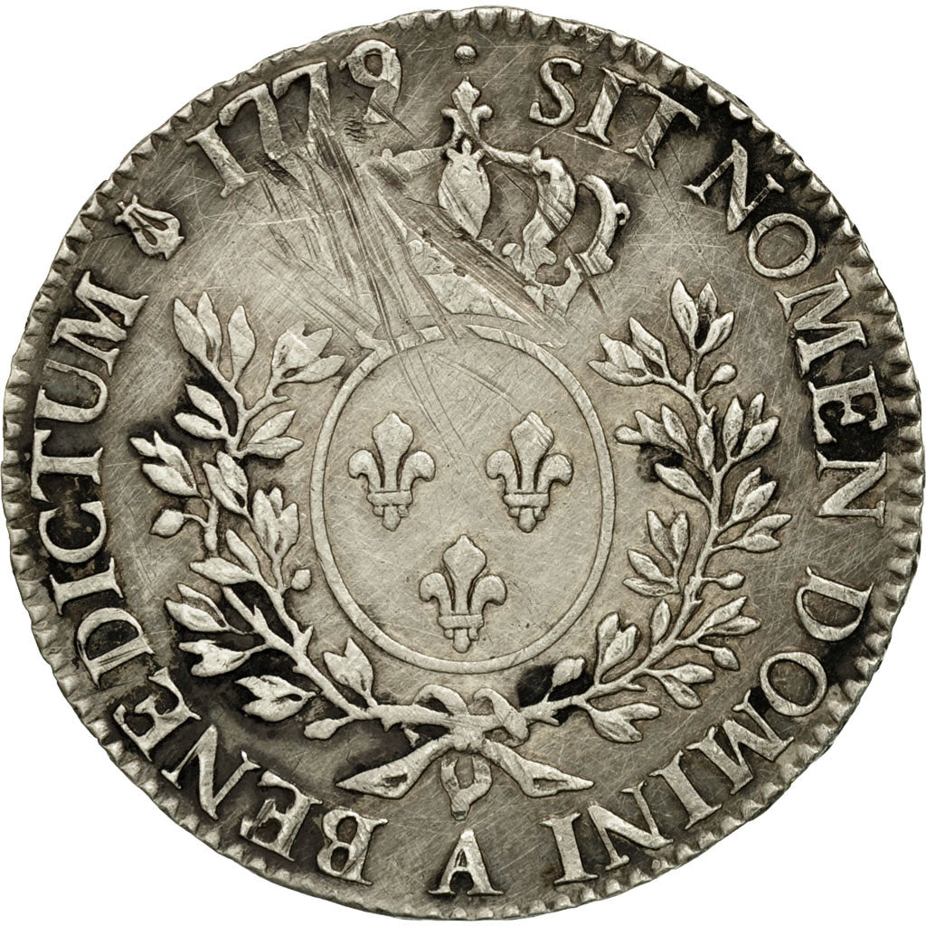 Moneta, Francia, Louis XVI, 1/2 Écu, 44 Sols, 1779, Paris, MB+, KM 562.1
