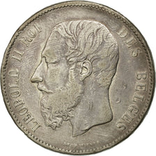 Coin, Belgium, Leopold II, 5 Francs, 5 Frank, 1870, VF(30-35), Silver, KM:24
