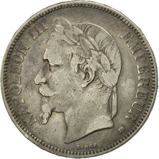 Coin, France, Napoléon III, 5 Francs, 1870, Strasbourg, VF(30-35), Silver