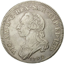 Coin, ITALIAN STATES, SARDINIA, Vittorio Amedeo III, 1/2 Scudo, 1792, Torino