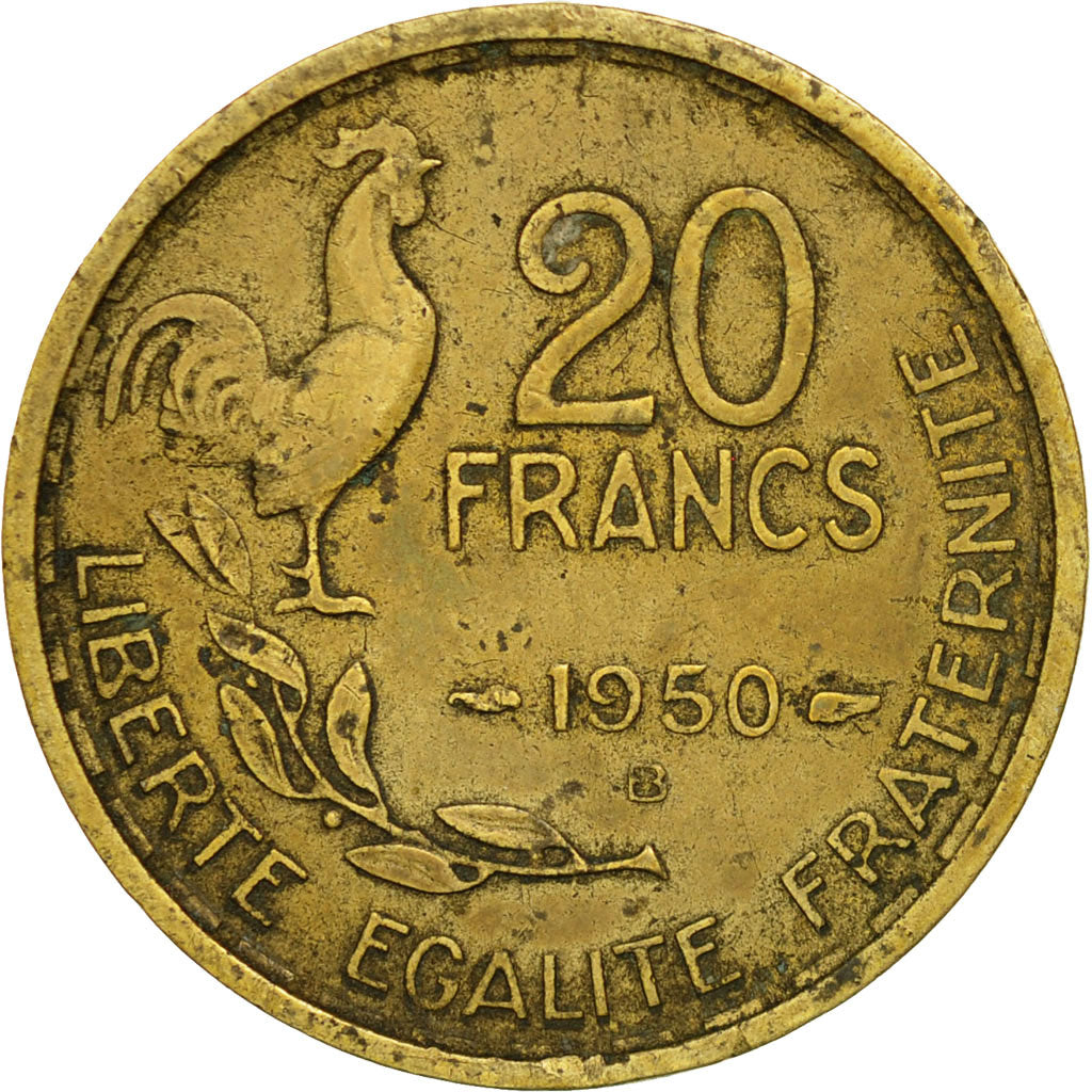 Monnaie, France, Guiraud, 20 Francs, 1950, Beaumont - Le Roger, TB