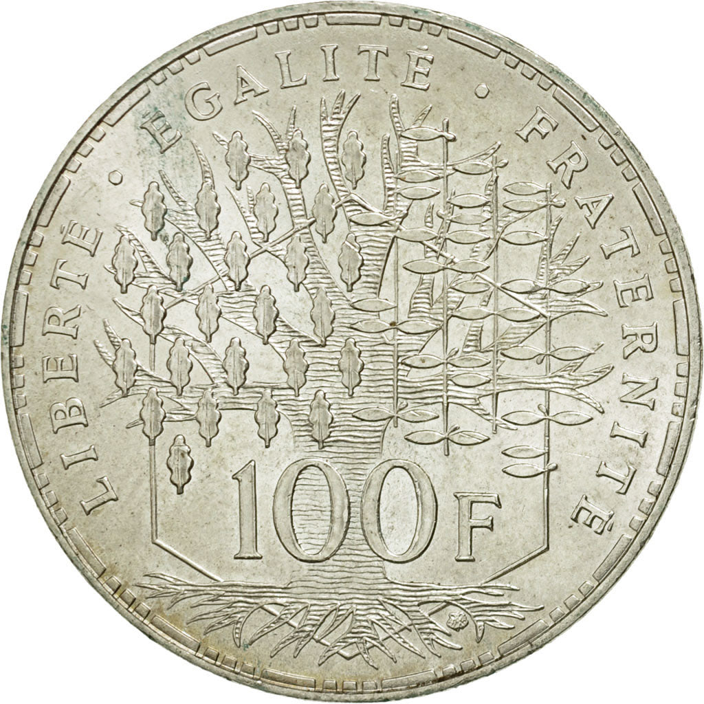 Coin, France, Panthéon, 100 Francs, 1986, Paris, AU(55-58), Silver, KM:951.1
