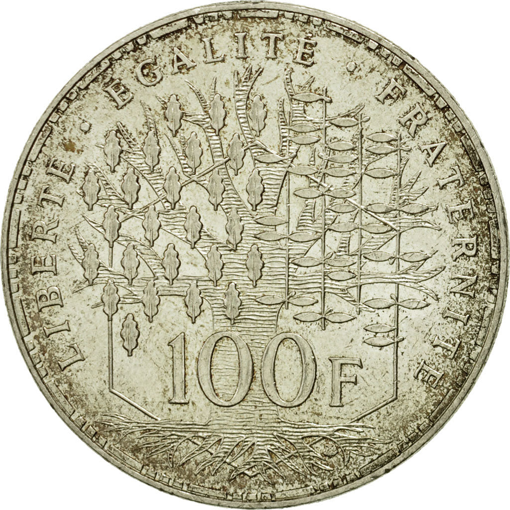 Munten, Frankrijk, Panthéon, 100 Francs, 1989, Paris, PR, Zilver, KM:951.1