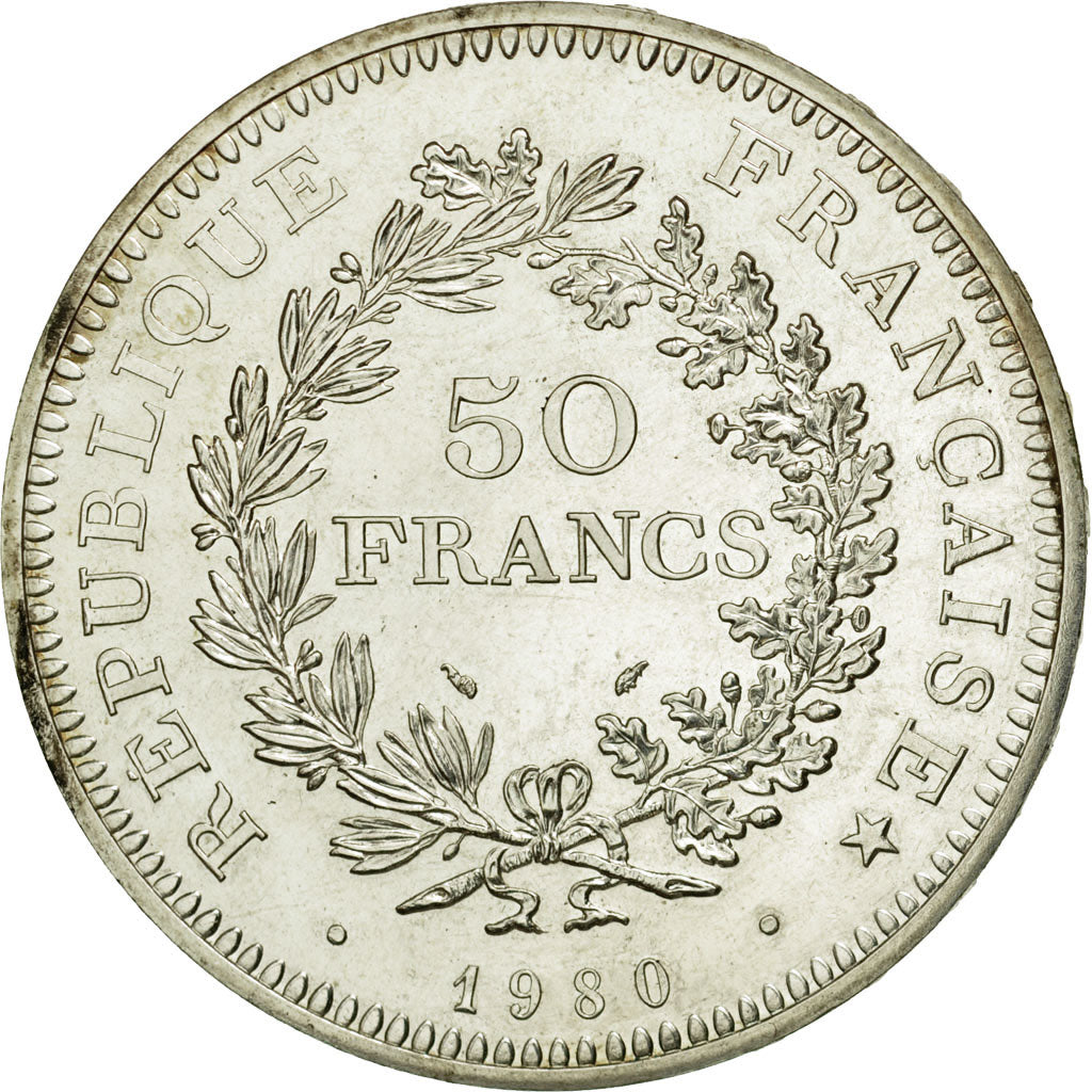 Monnaie, France, Hercule, 50 Francs, 1980, Paris, SUP+, Argent, Gadoury:882