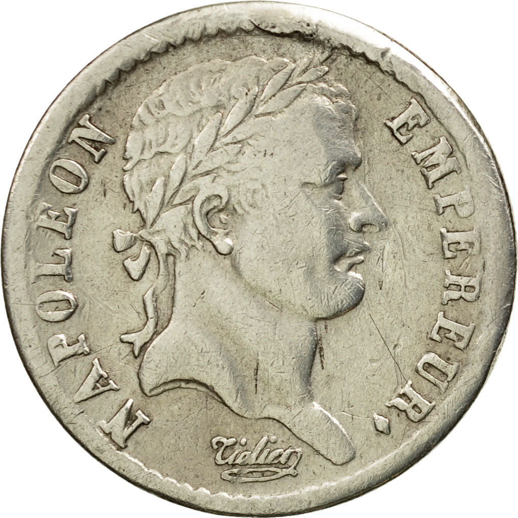 Coin, France, Napoléon I, 1/2 Franc, 1808, Strasbourg, VF(30-35), KM 680.3