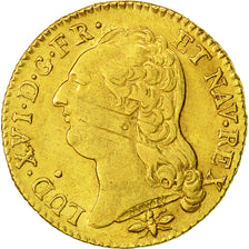 Moneta, Francia, Louis XVI, Louis d'or à la tête nue, 1786, Lyons, KM 591.5