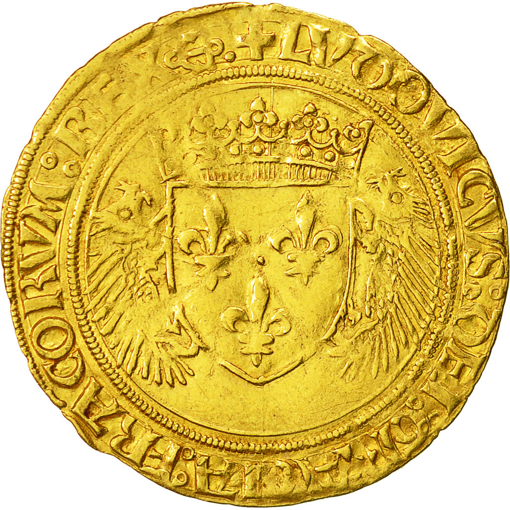 Coin, France, Louis XII, Ecu d'or aux Porcs-Epics, Bayonne, AU(50-53), Gold