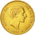 Moneda, España, Alfonso XII, 25 Pesetas, 1877, Madrid, MBC+, Oro, KM:673