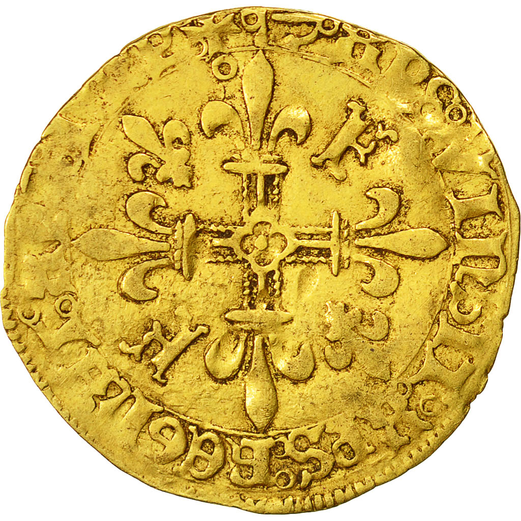 Münze, Frankreich, François Ier, Ecu d'or, Bayonne, 5th type, S+, Gold, Dy 775