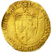 Coin, France, François Ier, Ecu d'or, Bayonne, 5th type, VF(30-35), Gold,Dy775