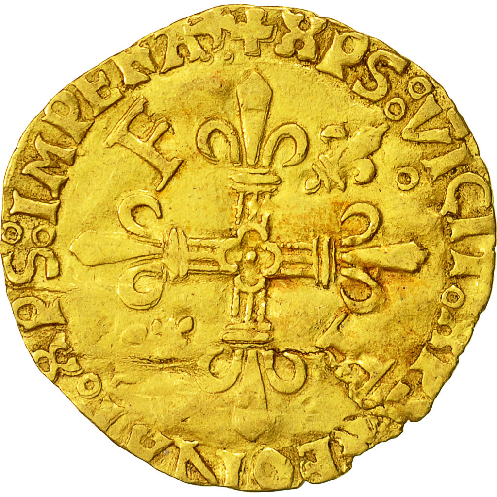 Münze, Frankreich, François Ier, Ecu d'or, Toulouse, 5th type, S+, Gold,Dy775
