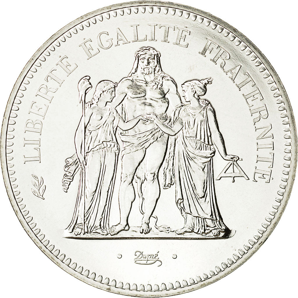 Coin, France, Hercule, 50 Francs, 1977, Paris, MS(65-70), Silver, KM:941.1
