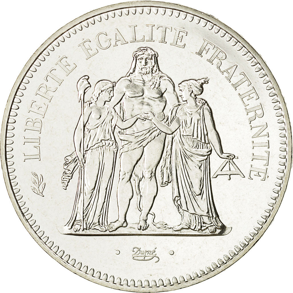 Coin, France, Hercule, 50 Francs, 1980, Paris, MS(65-70), Silver, KM:941.1