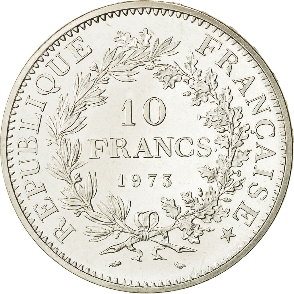 Coin, France, Hercule, 10 Francs, 1973, Paris, MS(65-70), Silver, KM:932
