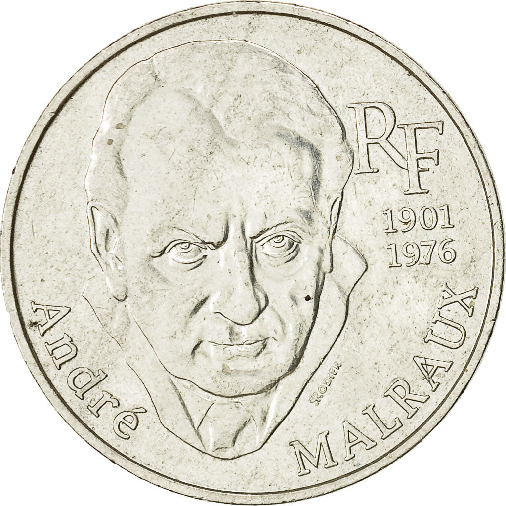 Munten, Frankrijk, André Malraux, 100 Francs, 1997, PR, Zilver, KM:1188