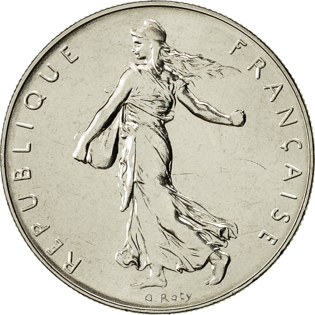Coin, France, Semeuse, Franc, 1977, Paris, MS(65-70), Nickel, KM:925.1