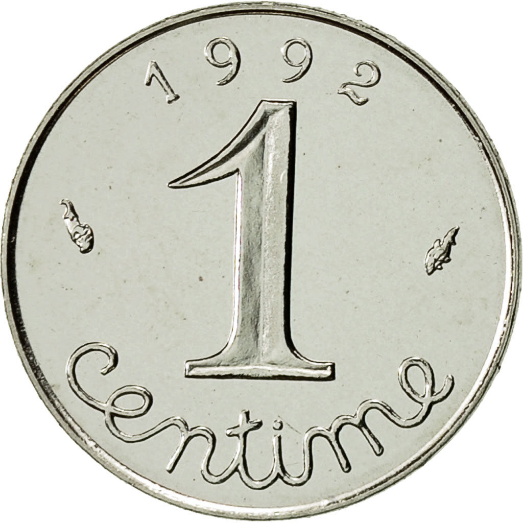 Coin, France, Épi, Centime, 1992, Paris, Frappe médaille, MS(65-70), Stainless