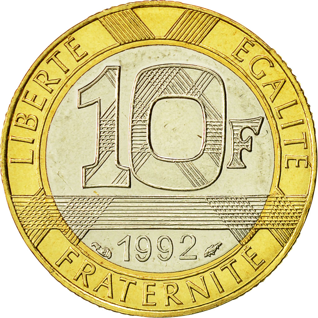 Moneta, Francia, Génie, 10 Francs, 1992, Frappe médaille, FDC, Bi-metallico
