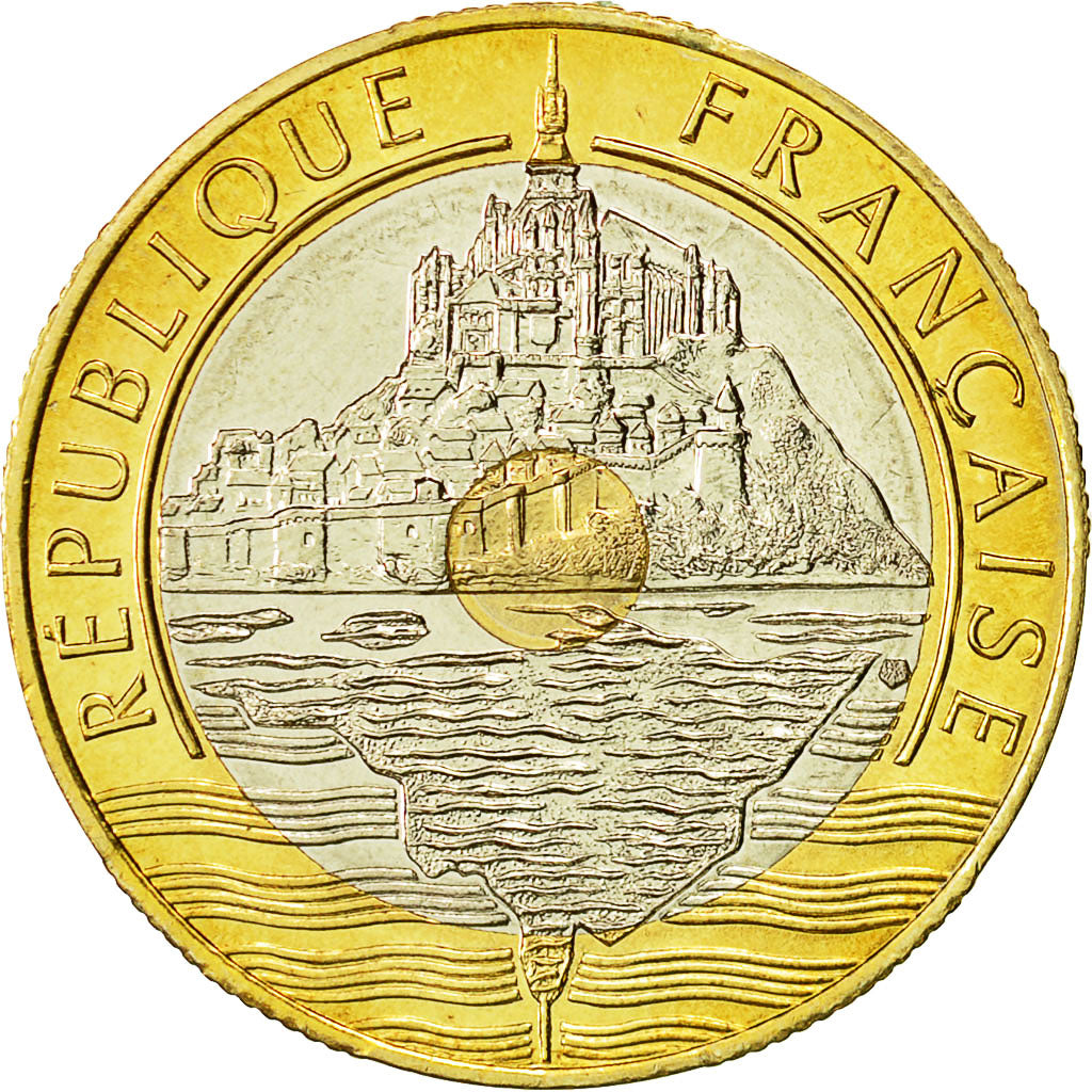 Coin, France, Mont Saint Michel, 20 Francs, 1992, Frappe médaille, MS(65-70)
