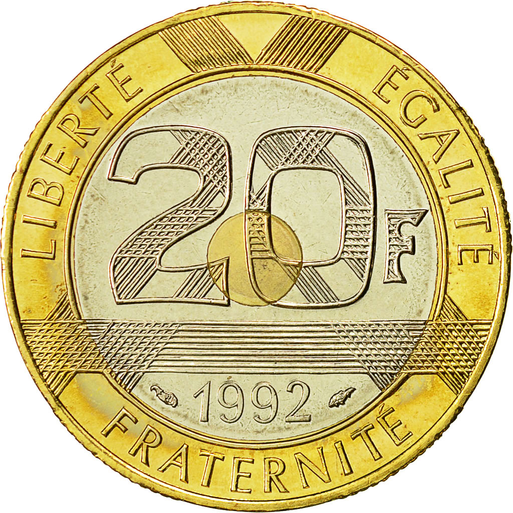 Coin, France, Mont Saint Michel, 20 Francs, 1992, Frappe médaille, MS(65-70)